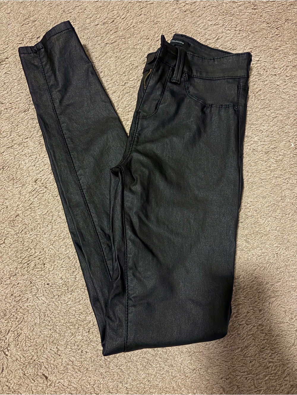 YMI Black Faux Leather Pants